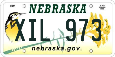 NE license plate XIL973