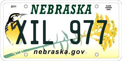 NE license plate XIL977