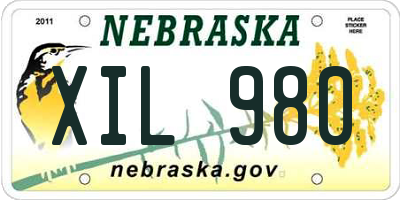 NE license plate XIL980