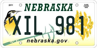 NE license plate XIL981