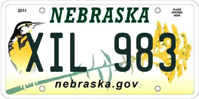 NE license plate XIL983