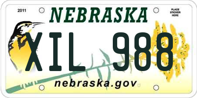 NE license plate XIL988