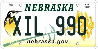 NE license plate XIL990