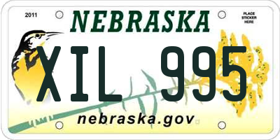 NE license plate XIL995