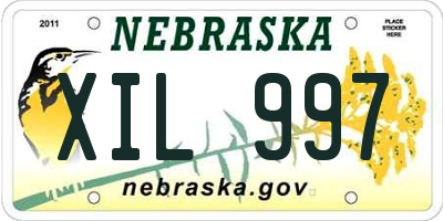 NE license plate XIL997