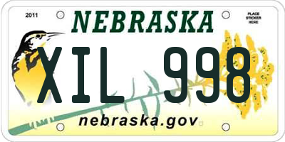 NE license plate XIL998