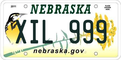 NE license plate XIL999