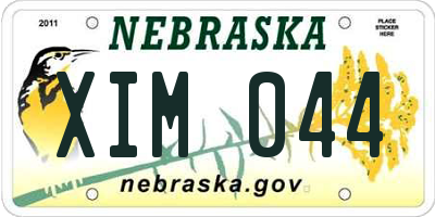 NE license plate XIM044