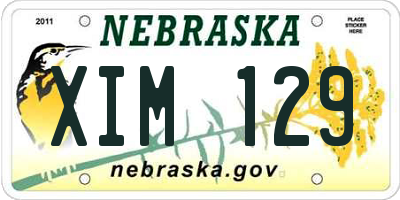 NE license plate XIM129