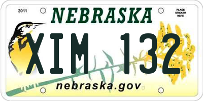 NE license plate XIM132