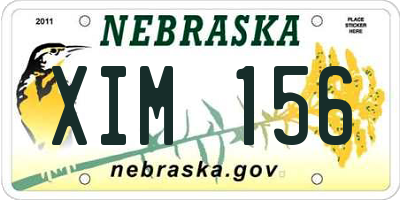 NE license plate XIM156