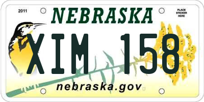 NE license plate XIM158
