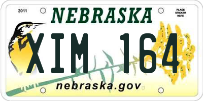 NE license plate XIM164