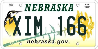 NE license plate XIM166