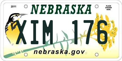 NE license plate XIM176