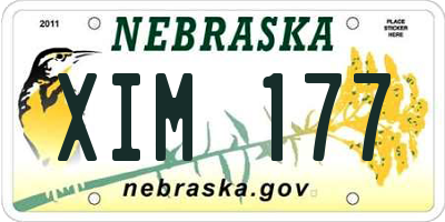 NE license plate XIM177