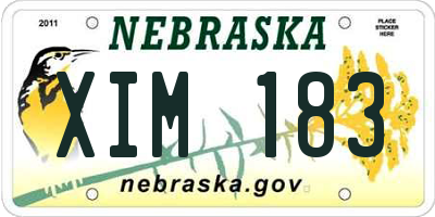 NE license plate XIM183