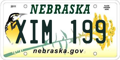 NE license plate XIM199