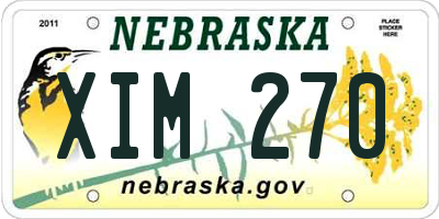 NE license plate XIM270