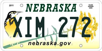 NE license plate XIM272