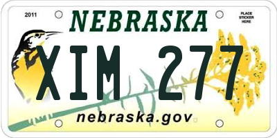 NE license plate XIM277