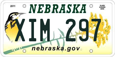 NE license plate XIM297