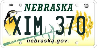 NE license plate XIM370
