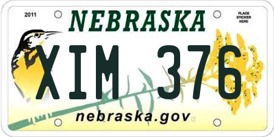 NE license plate XIM376