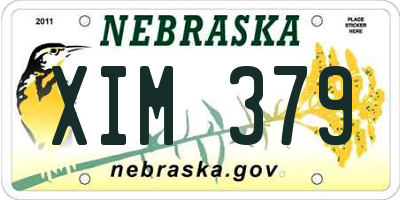 NE license plate XIM379
