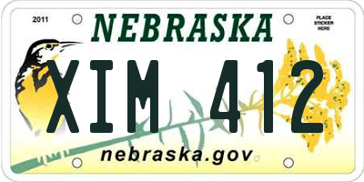 NE license plate XIM412