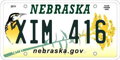 NE license plate XIM416