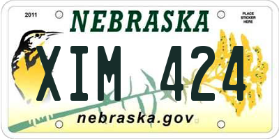 NE license plate XIM424