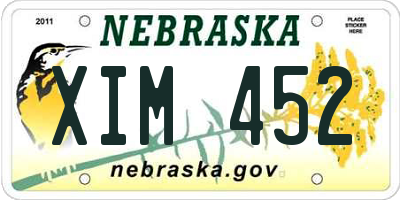 NE license plate XIM452