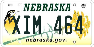 NE license plate XIM464