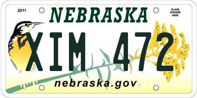 NE license plate XIM472
