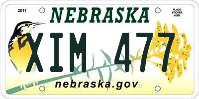 NE license plate XIM477
