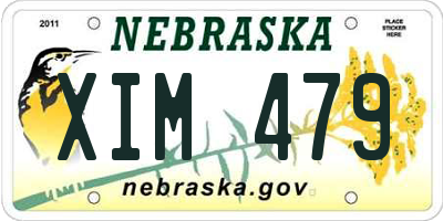 NE license plate XIM479