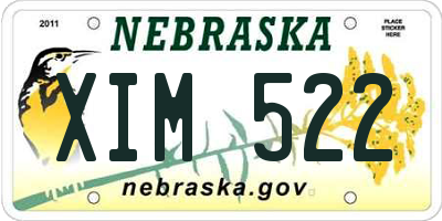 NE license plate XIM522