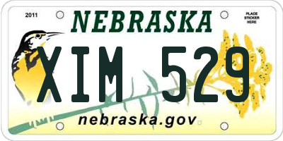 NE license plate XIM529
