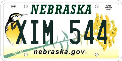 NE license plate XIM544