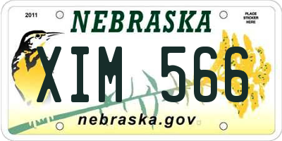 NE license plate XIM566