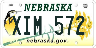 NE license plate XIM572