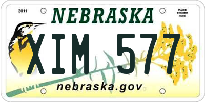 NE license plate XIM577