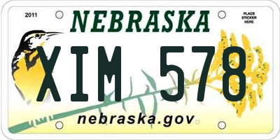 NE license plate XIM578