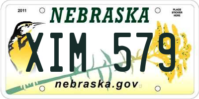 NE license plate XIM579