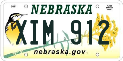 NE license plate XIM912
