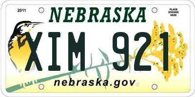NE license plate XIM921