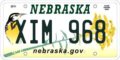 NE license plate XIM968
