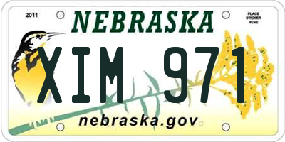 NE license plate XIM971