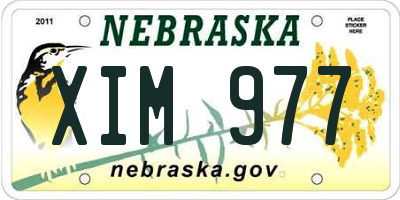 NE license plate XIM977